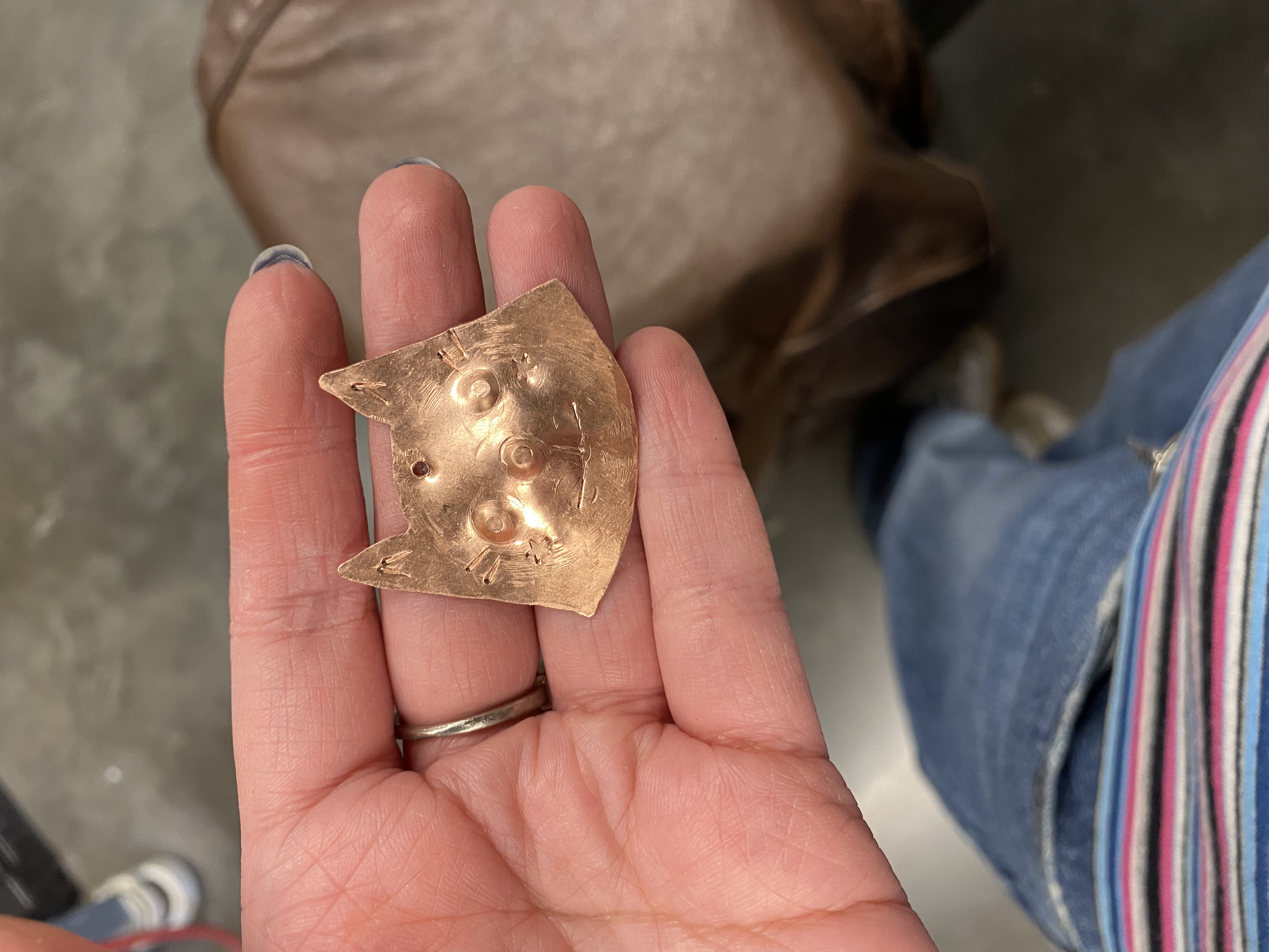 Copper Cat Pendant